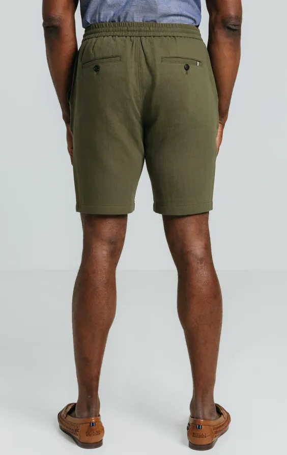 Grün Shorts aus Leinen-Twill - photo 3