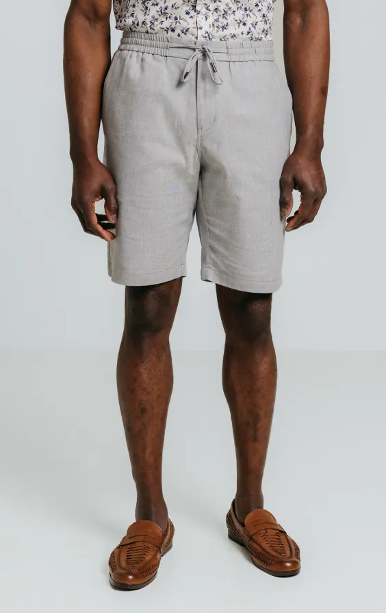 Hellgraue Leinen Shorts - photo 1