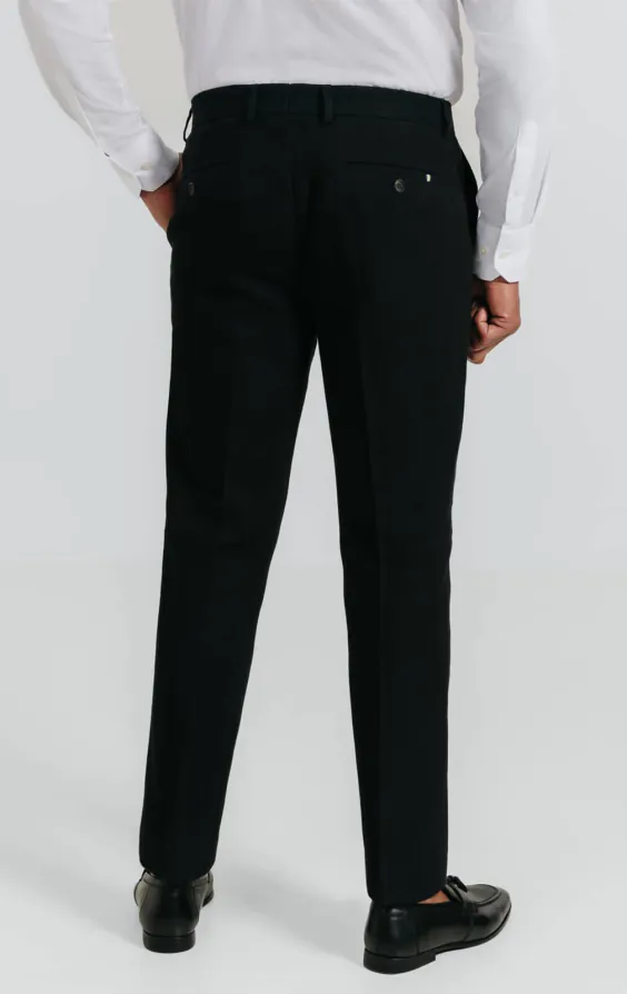 Schwarzes Anzughose aus Leinen-Twill - photo 2