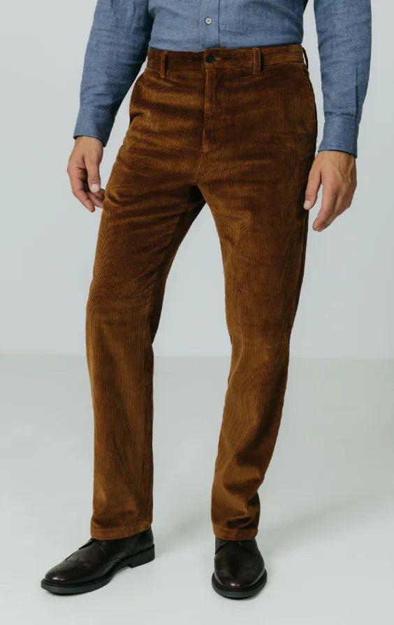 Mittelbraun Cord-Lässig-Hose Mittelbraun Cord-Lässig-Hose