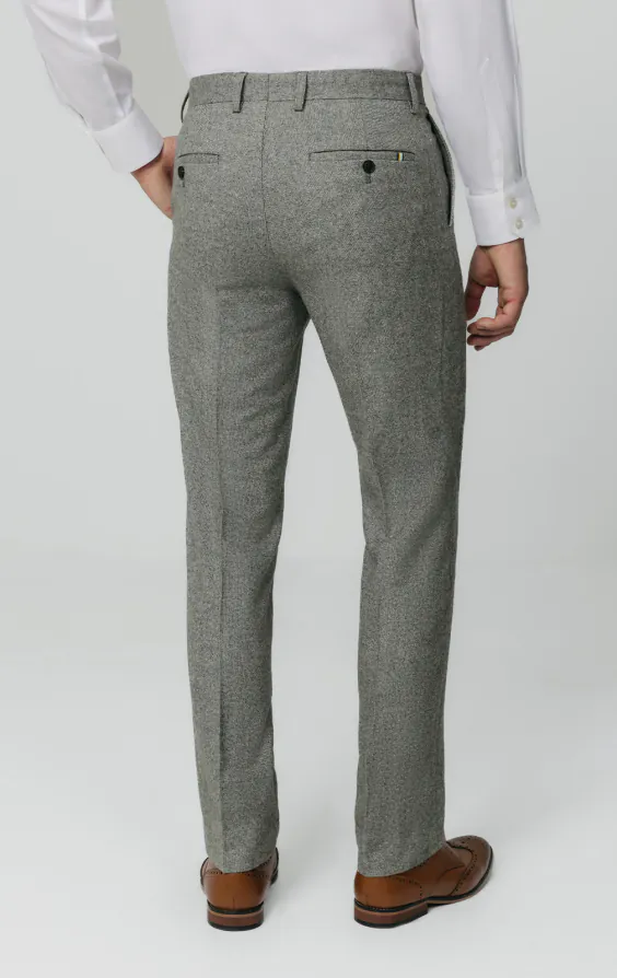 Hellgrau Donegal Tweed Anzug Hose - photo 2 Hellgrau Donegal Tweed Anzug Hose - photo 2
