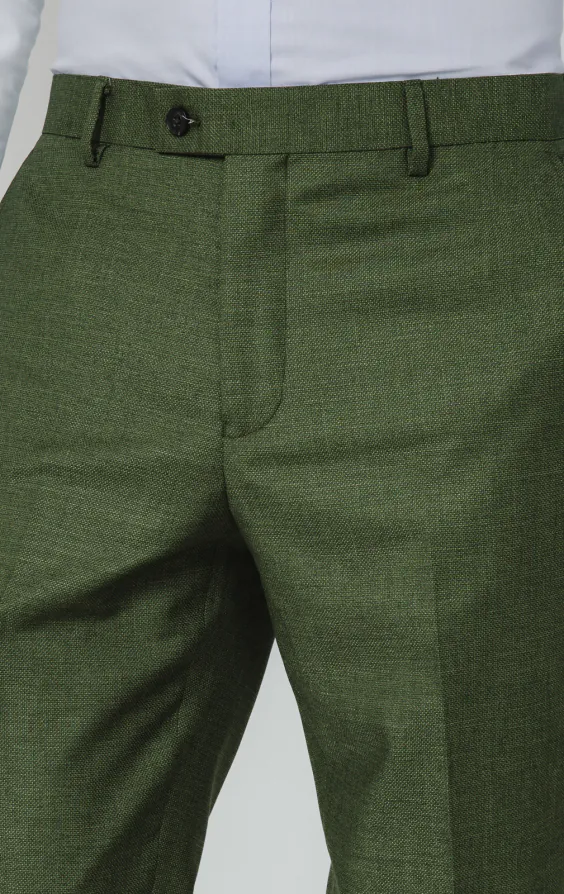 Kieferngrün mit Strukturmuster Anzug Hose - photo 1