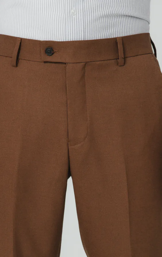 Mittelbraun Twill Anzug Hose - photo 1