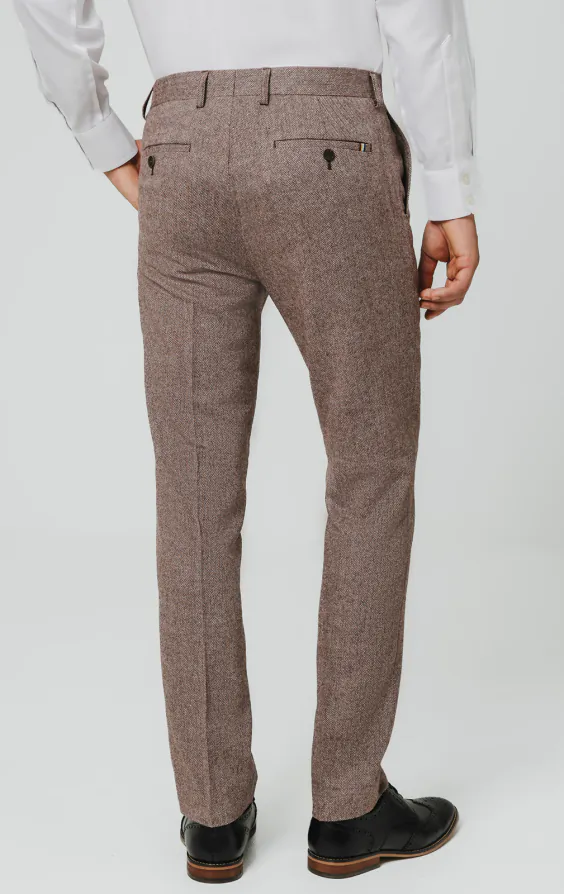 Rotholze Fischgrätenmuster Tweed Anzug Hose - photo 2 Rotholze Fischgrätenmuster Tweed Anzug Hose - photo 2