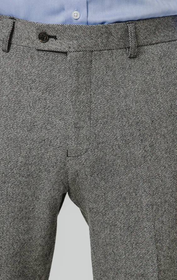 Graue Twill Tweed Anzug Hose - photo 1