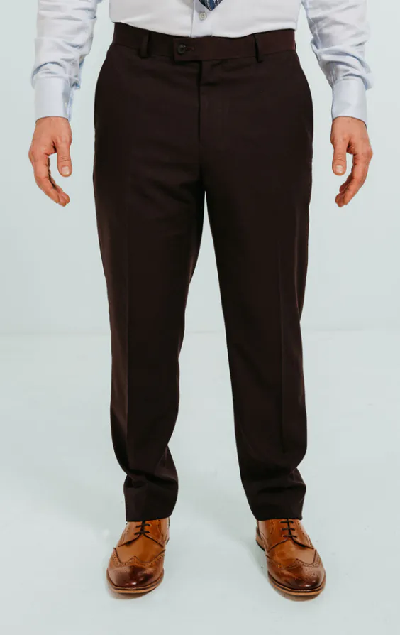 Dobell Anzug Hose, Weinrote