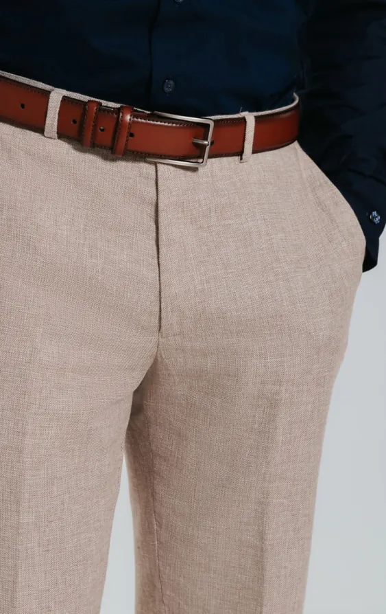 Dobell Leinen Hose, Sandfarben - photo 1 Dobell Leinen Hose, Sandfarben - photo 1