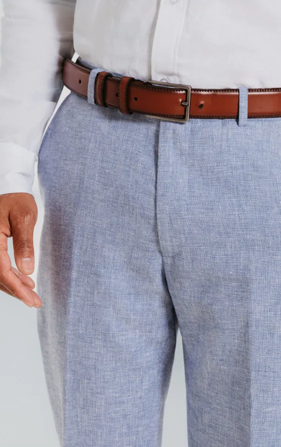 Dobell Leinen Hose, Hellblau - photo 1