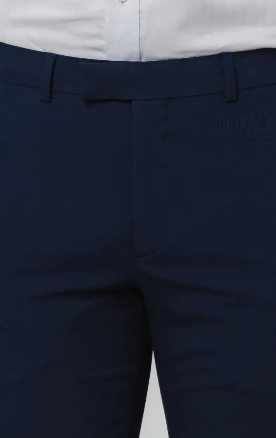 Dobell Blaue Slim-Fit Anzug Hose - photo 1