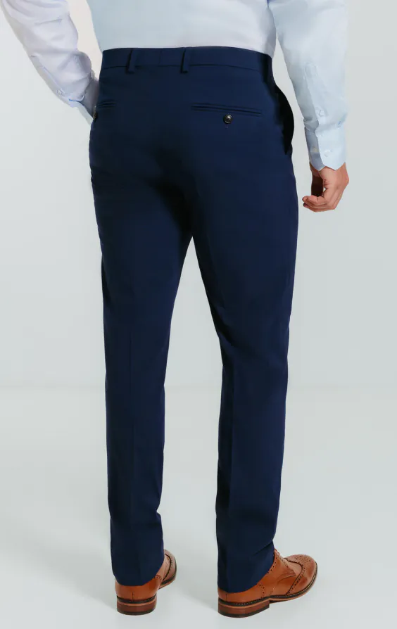 Dobell Blaue Slim-Fit Anzug Hose - photo 2