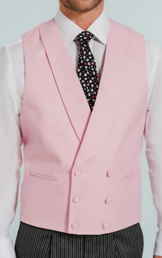 Traditionelle Hochzeitsweste, Pastelpink, Schalkragen - photo 2
