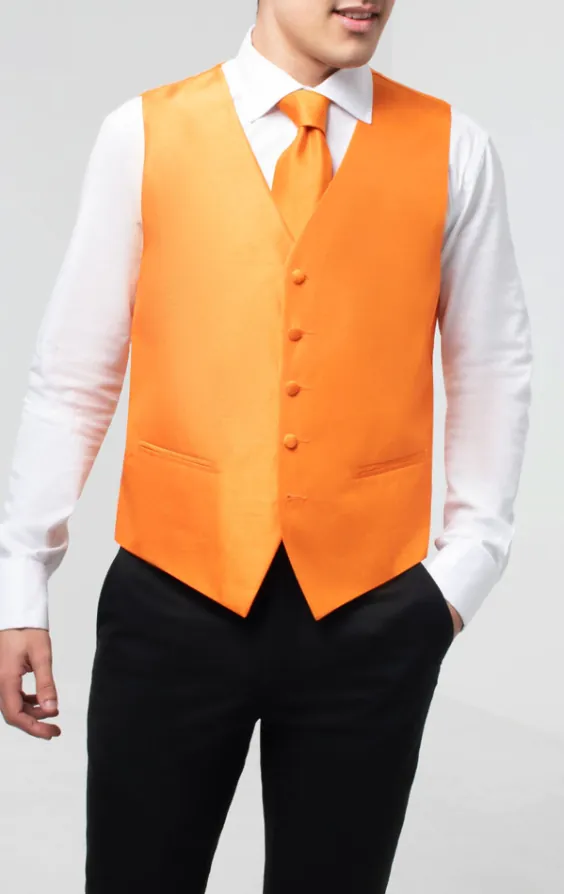Orange Weste, Dupion-Optik - photo 1 Orange Weste, Dupion-Optik - photo 1