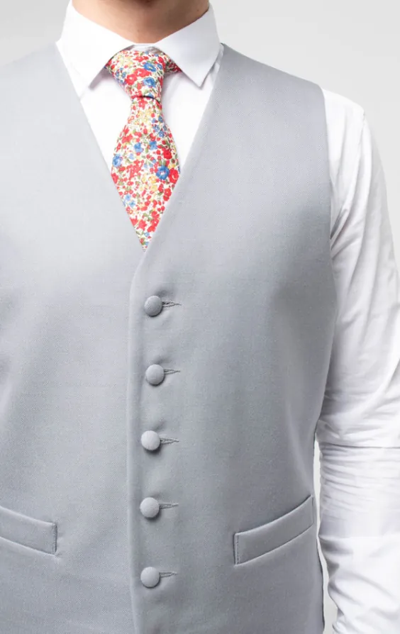 Exklusive Traditionelle Hochzeitsweste, Taubengrau, 100% Wolle - photo 1