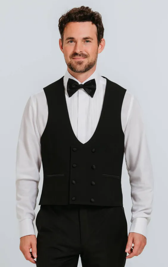 Schwarzer Smoking, 1 Knopf, Fallendes Revers, 100% Wolle - photo 6 Schwarzer Smoking, 1 Knopf, Fallendes Revers, 100% Wolle - photo 6