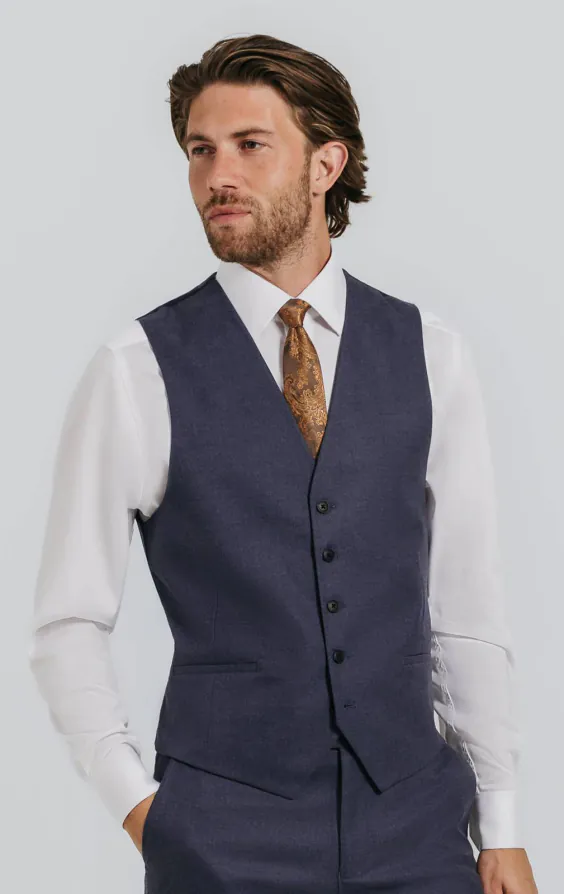 Dunkelblau Twill Weste