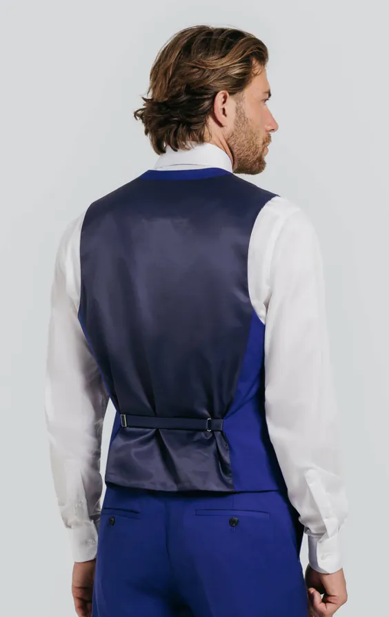 Leuchtend Blau Zweireihige Weste - photo 2