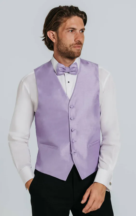 Lavendel Weste, Dupion-Optik