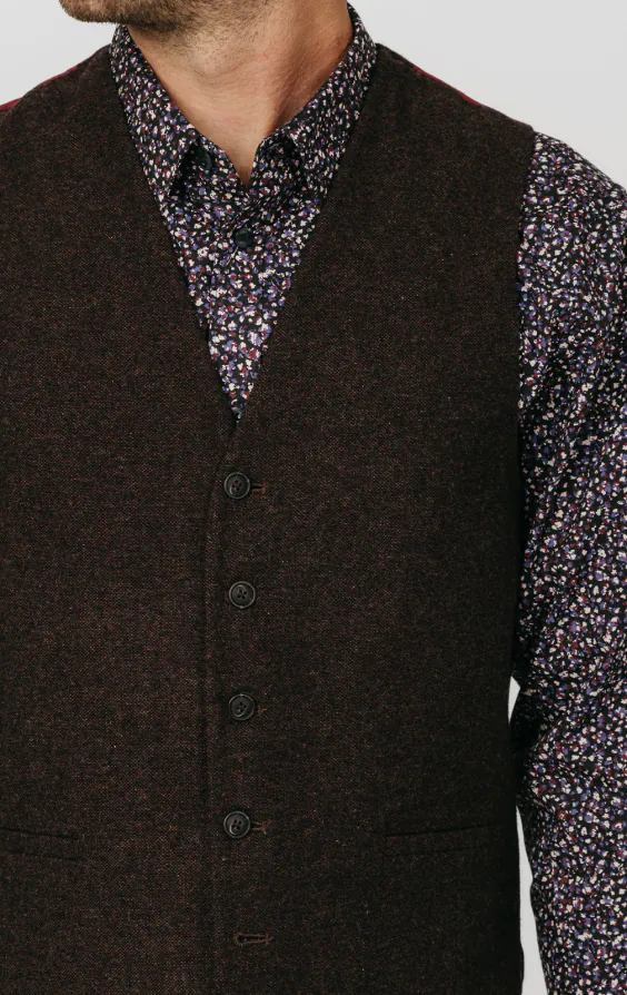 Donegal Tweed Weste, Weinrot - photo 1 Donegal Tweed Weste, Weinrot - photo 1