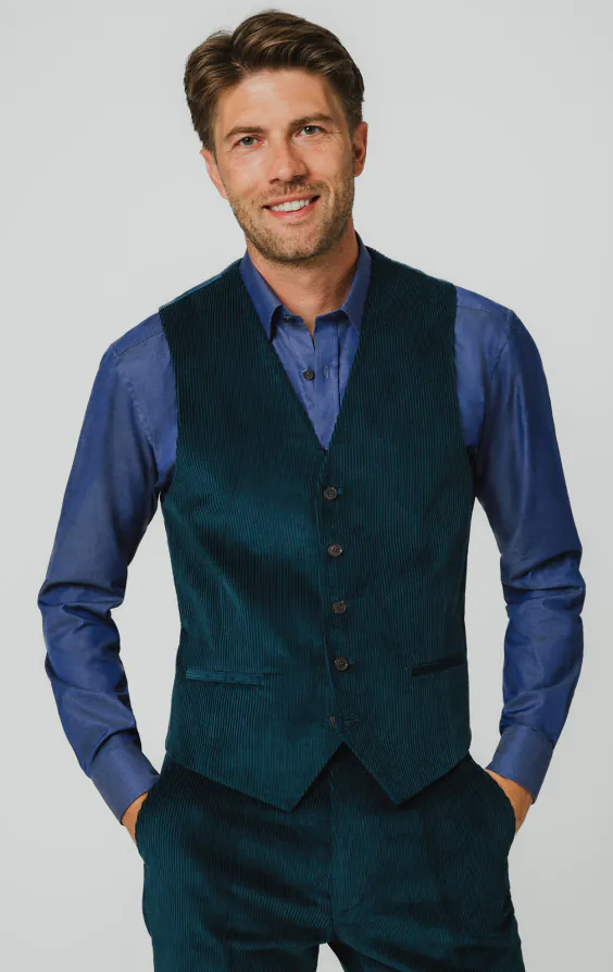 Teal Cordweste Teal Cordweste