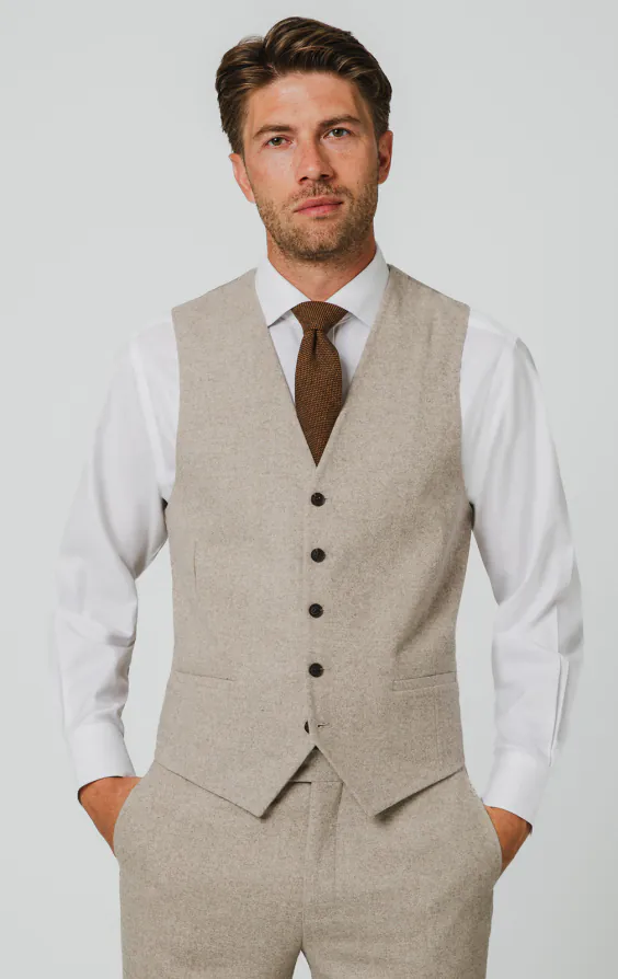 Stone Donegal Tweed Weste