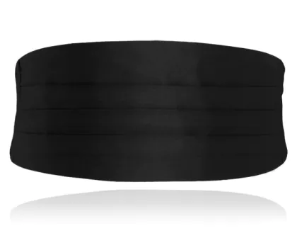 Schwarz Seidenjacquard-Kummerbund