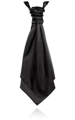 Schwarzes Satinplastron für Jungen