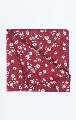 Rote und Weiße Blumeneinstecktuch