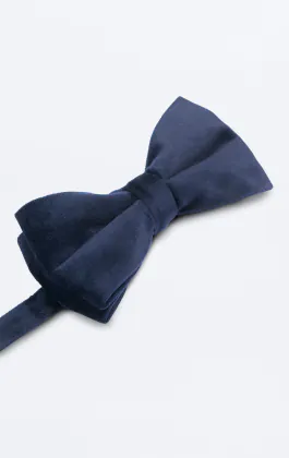 Dobell marineblaue Fliege aus Samt