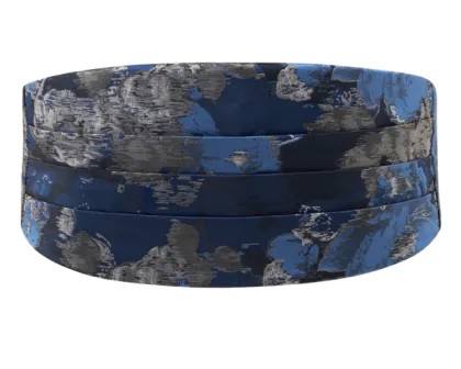 Kummerbund, Blau, Blumenmuster