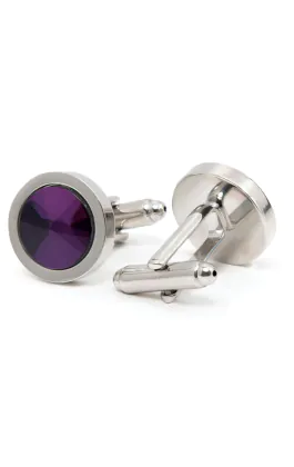 Manschettenknöpfe - Schmuckstein violett