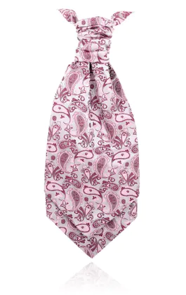 Kaschmirrosane Hochzeitskrawatte mit Paisleymuster für Jungen