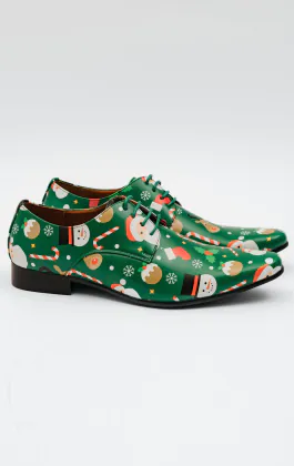 Grüne Santa & Helfer Weihnachts Schuhe