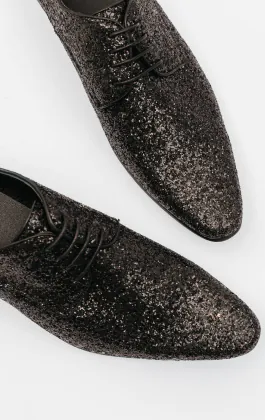 Schuhe, Schwarz, Glitzer