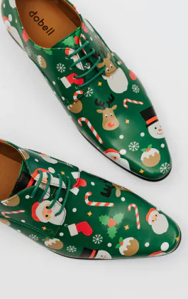 Grüne Santa & Helfer Weihnachts Schuhe