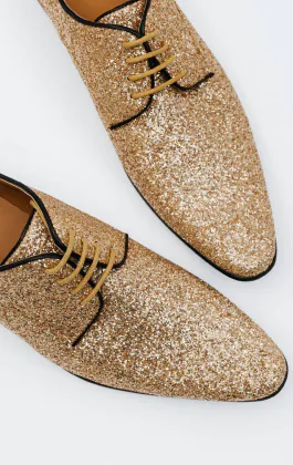 Schuhe, Gold, Glitzer