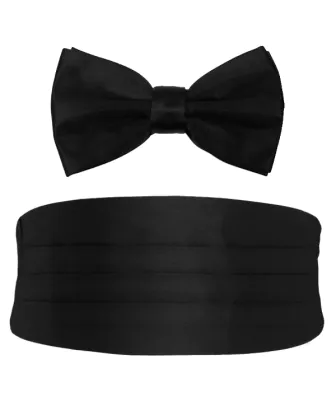 Set, Kummerbund und Fliege schwarz