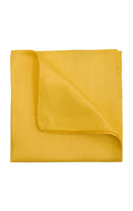 Gelbes Einstecktuch, Dupion-Optik