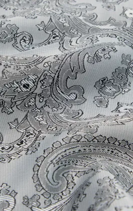 Einstecktuch, Paisley, Grau