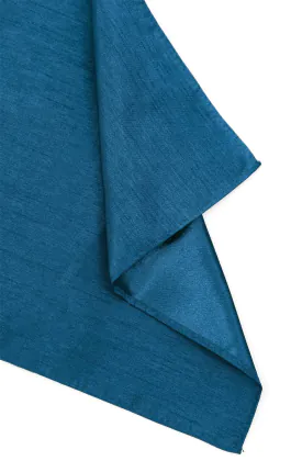 Marokkanisch Blau Einstecktuch, Dupion-Optik