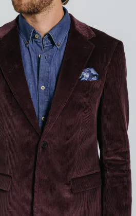 Weinrot Cordjacke