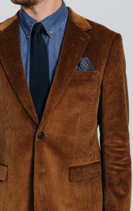 Mittelbraun Cordjacke