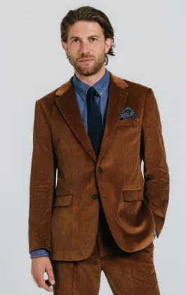 Mittelbraun Cordjacke