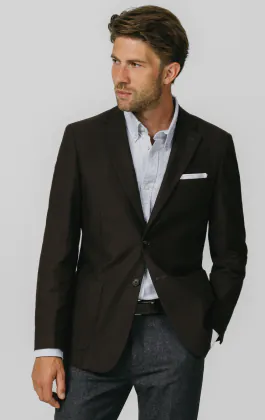 Dunkelbraune Moleskin Jacke