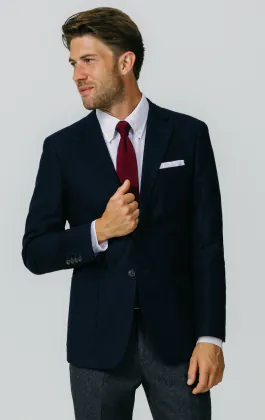 Marineblau Moleskin Jacke