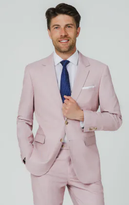 Rosa Sharkskin Anzug Jackett