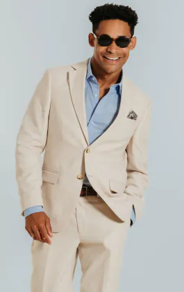 Leinen Blazer, Cremefarben