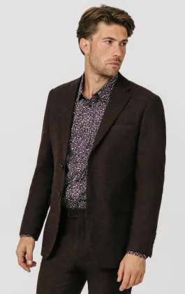 Donegal Tweed Jackett, Weinrot