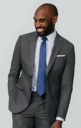 Grau Slim-Fit Anzug Jackett