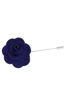 Reversnadel, Blumenmotiv, Dunkelviolett