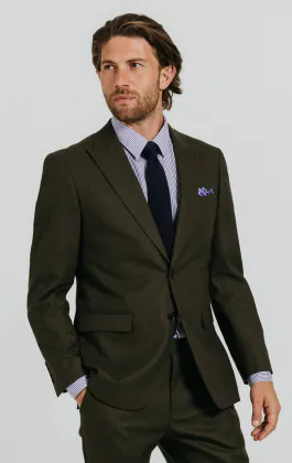Dunkelgrün Twill Anzug